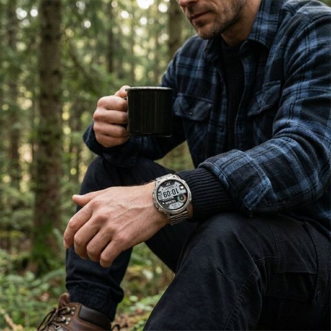 Smartwatch Gravity GT42-4 Grafitowy + Pomarańczowy Pasek