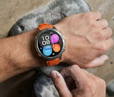 Smartwatch Gravity GT42-4 Grafitowy + Pomarańczowy Pasek