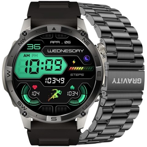 Smartwatch Gravity GT46-3 Grafitowy - Pasek i Bransoleta