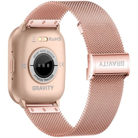Damski Smartwatch Gravity GT43-1: Różowy Pasek + Bransoleta