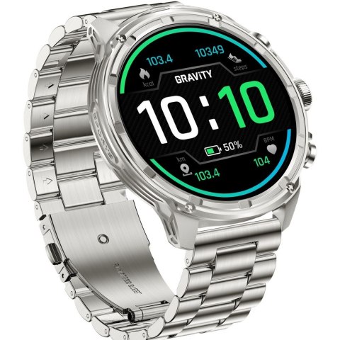 Smartwatch Gravity GT41-3 Srebrny - Zestaw Pasek + Bransoleta