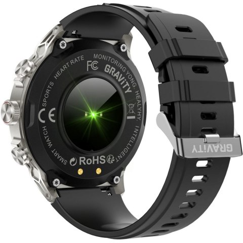 Smartwatch Gravity GT41-3 Srebrny - Zestaw Pasek + Bransoleta