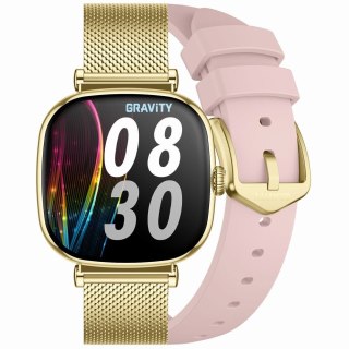 Smartwatch damski Gravity GT32-1 Złoty + Bransoleta i Pasek