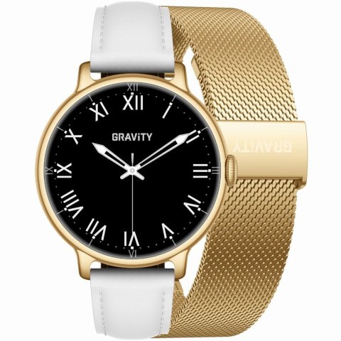 Smartwatch damski Gravity GT33-2 Złoty + Bransoleta i Pasek