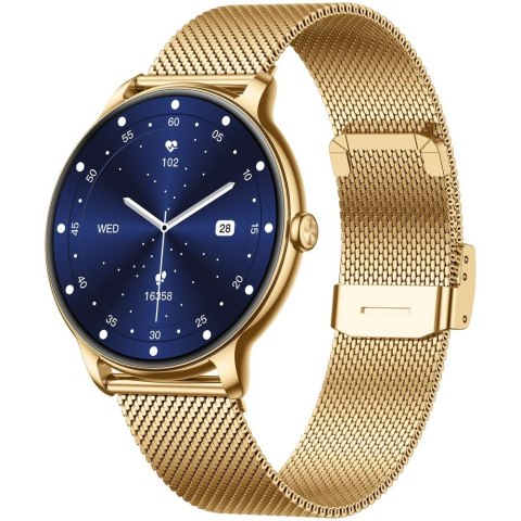 Damski Smartwatch Gravity GT31-1 Złoty z Paskiem i Bransoletą