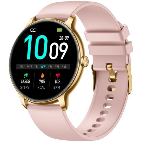 Damski Smartwatch Gravity GT31-1 Złoty z Paskiem i Bransoletą