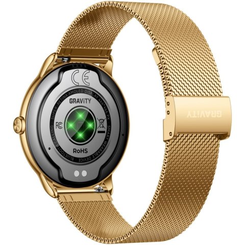 Damski Smartwatch Gravity GT31-1 Złoty z Paskiem i Bransoletą