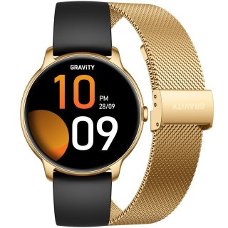 Damski Smartwatch Gravity GT31-2 Złoty z Paskiem i Bransoletą
