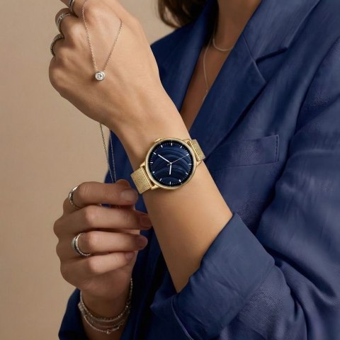 Damski Smartwatch Gravity GT33-1 Złoty z Paskiem i Bransoletą