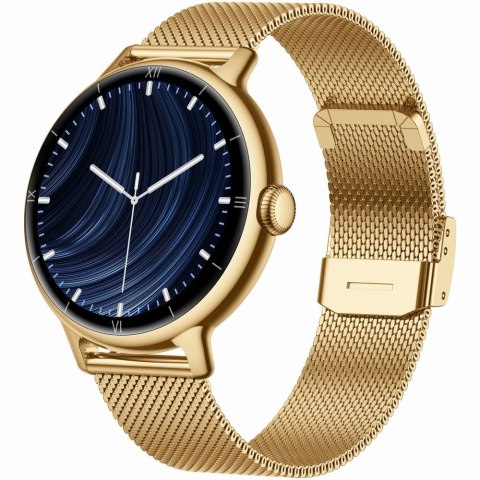 Damski Smartwatch Gravity GT33-1 Złoty z Paskiem i Bransoletą