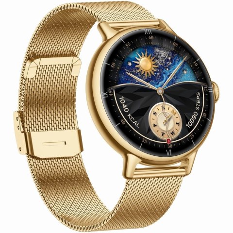 Damski Smartwatch Gravity GT33-1 Złoty z Paskiem i Bransoletą