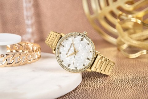 Zegarek Damski Michael Kors Pyper MK4919 Złoty z Kryształkami