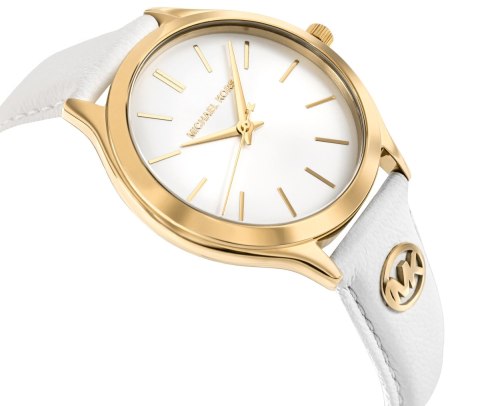 Zegarek Damski Michael Kors Slim Runway MK7544 ze skórzanym paskiem