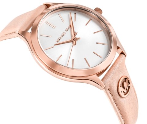Zegarek Damski Michael Kors Slim Runway MK7545 w kolorze różowego złota