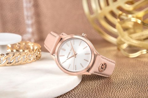 Zegarek Damski Michael Kors Slim Runway MK7545 w kolorze różowego złota