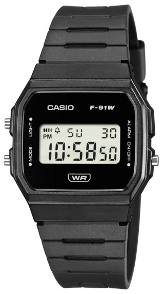 Zegarek Casio F-91WB-1AVEF - Kultowy styl retro