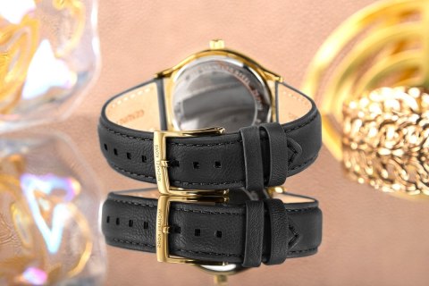 Zegarek Damski Michael Kors Slim Runway MK7553 z czarnym paskiem