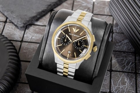 Zegarek Męski Emporio Armani Dario Chronograph AR80084SET + BOX
