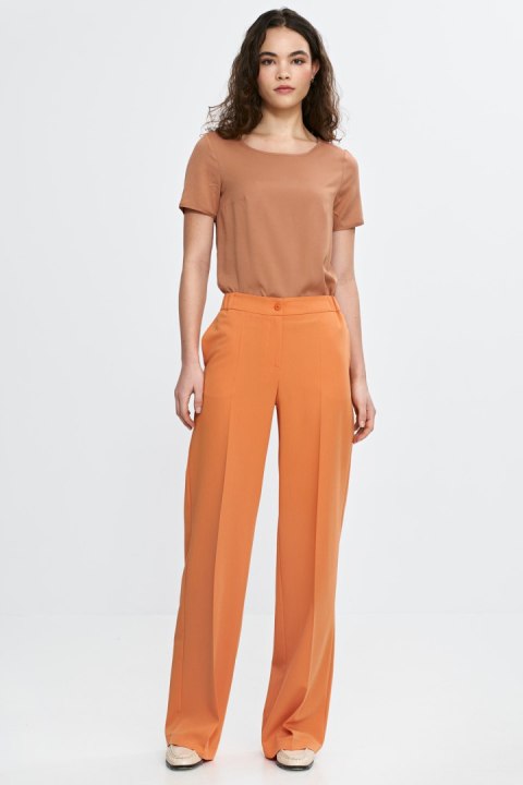 Bluzka basic z krótkim rękawem B193 Carmel - Nife