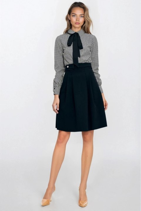 Bluzka z kokardą w romby B183 Black - Nife