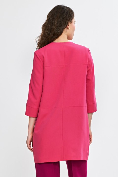 Dłuższa marynarka z rękawem 3/4 w kolorze różowym
