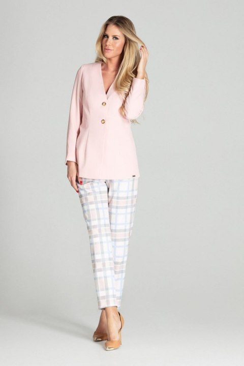 Stylowy żakiet w kolorze jasnoróżowym