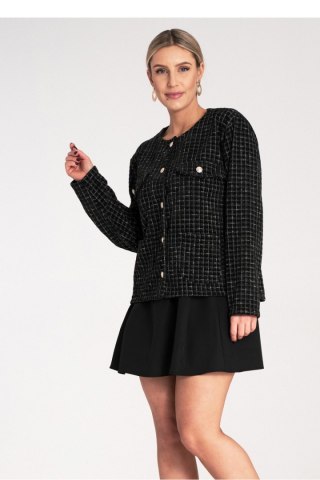 Elegancki czarny żakiet damski