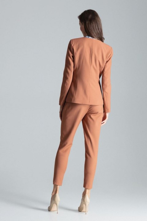 Elegancki brązowy żakiet damski