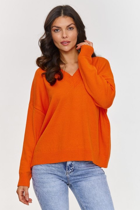 Sweter Damski Model S158 Orange - Makadamia