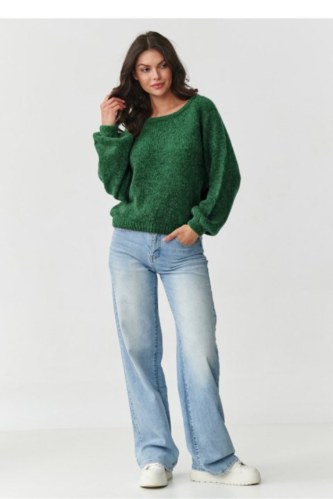 Sweter Damski Model S168 Bottle Green - Makadamia