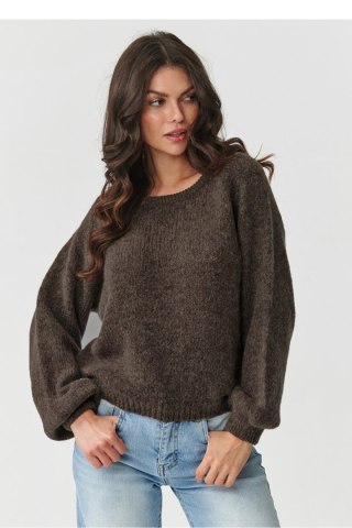 Sweter Damski Model S168 Ziemisty Brąz - Makadamia