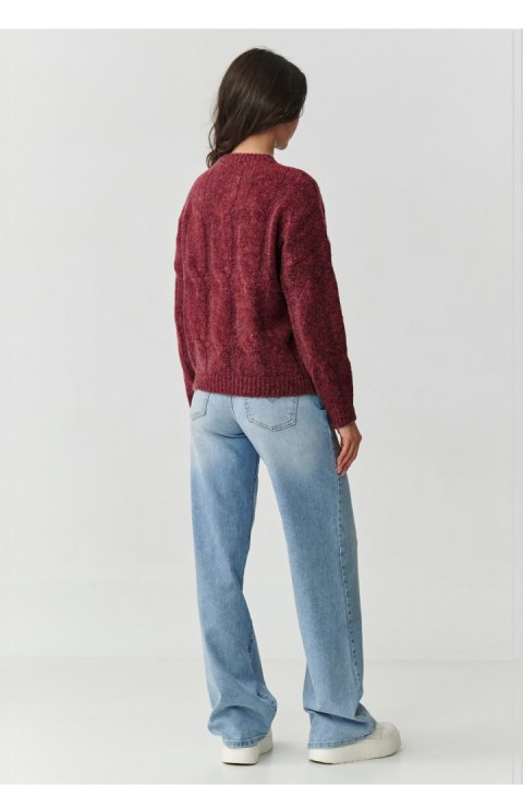 Sweter Damski Model S169 Bordo - Makadamia