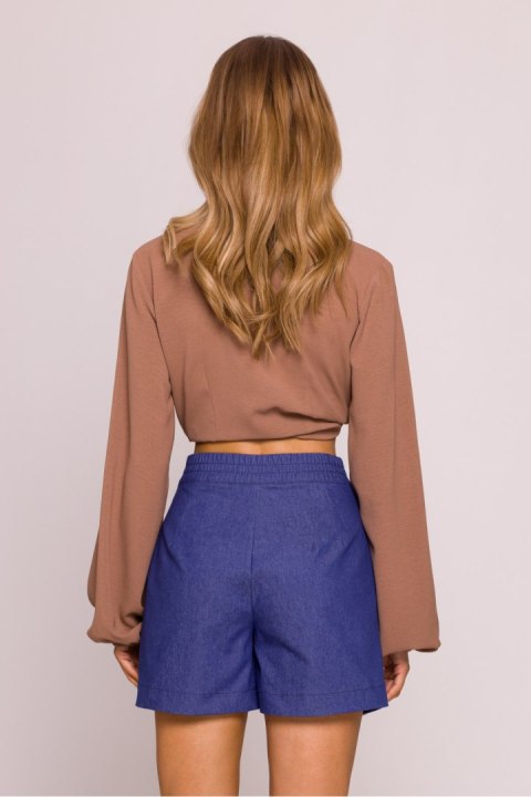 Szorty Damskie Model MOE860 Blue - Moe