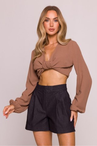 Szorty Damskie Model MOE860 Grafit - Moe