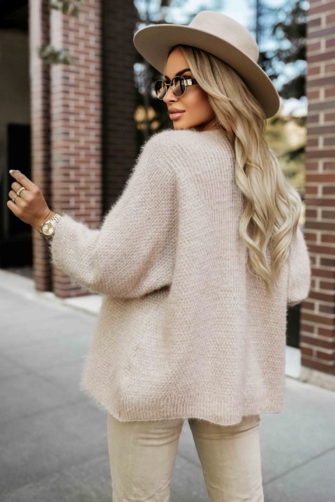 Sweter Kardigan Model 631-1 Beige - Numoco